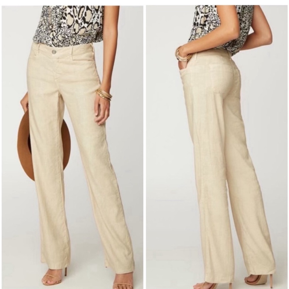 NYDJ 2p Linen trousers beige
